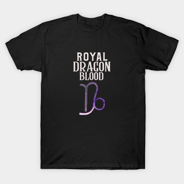 The royal dragon blood Capricorn design T-Shirt by alcoshirts